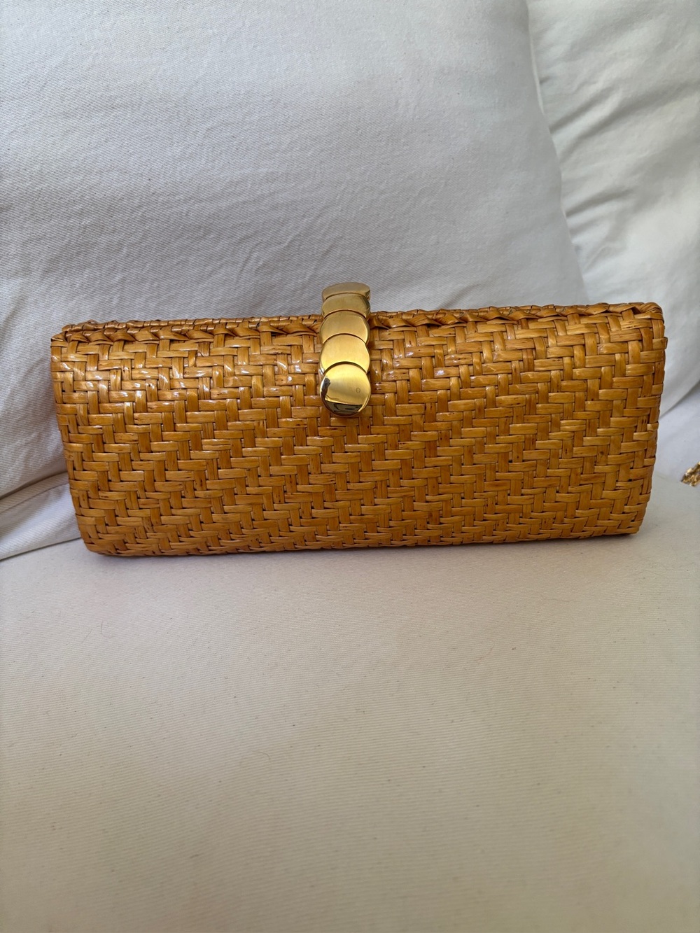 Vintage RODO Italy Exclusively for I. Magnin Glazed Wicker Clutch (NWT)